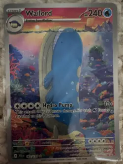 Pokemon Wailord SV04 Journey Together Illustration Rare Full Art Holo HP240 - Image 1