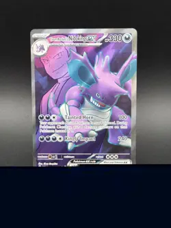 Team Rocket's Nidoking ex Full Art Holo Ultra Rare Destined Rivals 216/182 EN - Image 1