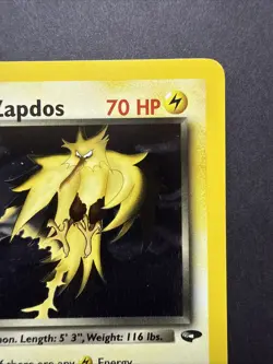 Rocket's Zapdos HOLO RARE 15/132 Gym Challenge VINTAGE Pokemon 2000 Big SWIRL!! - Image 3
