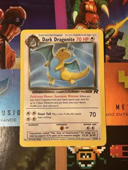 Pokemon Dark Dragonite TCG Card 22/82 Non-Holo LP Wizards of The Coast 1999 - Image 1