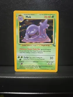 Muk #13/62 Wotc Fossil Holo Rare Pokemon - Image 1
