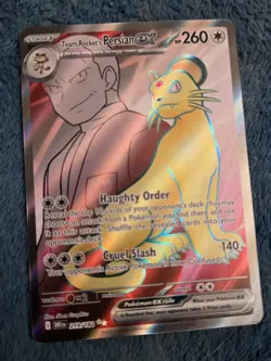 Pokemon TCG Team Rockets Persian EX Full Art 219/182 Destined Rivals Ultra Rare - Image 1