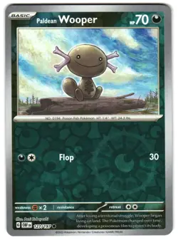 Paldean Wooper 127/197 Reverse Holo SV03: Obsidian Flames Pokemon TCG - Image 1