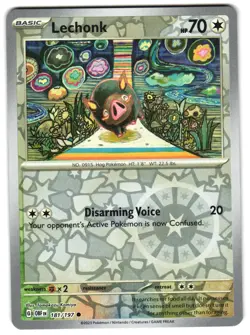 Lechonk 181/197 Reverse Holo SV03: Obsidian Flames Pokemon TCG - Image 1