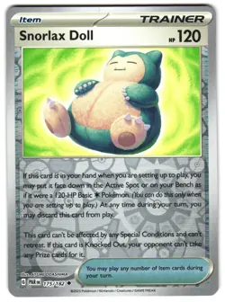 Snorlax Doll 175/182 Reverse Holo SV04: Paradox Rift Pokemon TCG - Image 1
