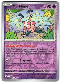 Mr. Mime 122/165 Reverse Holo SV: Scarlet & Violet 151 Pokemon TCG - Image 1
