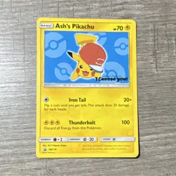 The Pokemon Company Ash's Pikachu SM114 SM Promo Regular 70 HP English - Image 1
