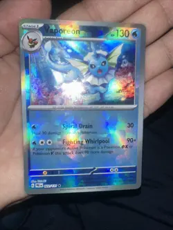 Pokemon Vaporeon (Master Ball Pattern) 022/131 Prismatic Evolutions Holo TCG - Image 1
