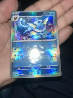 Pokemon Vaporeon (Master Ball Pattern) 022/131 Prismatic Evolutions Holo TCG - Image 2