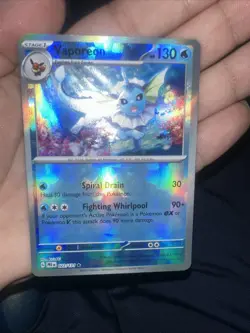 Pokemon Vaporeon (Master Ball Pattern) 022/131 Prismatic Evolutions Holo TCG - Image 3