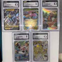 5 POKEMON SLAB LOT CGC 9.5-8.5 Mega Venusaur ex Promo Joltik IR Arven SIR Raikou - Image 1