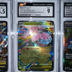 5 POKEMON SLAB LOT CGC 9.5-8.5 Mega Venusaur ex Promo Joltik IR Arven SIR Raikou - Image 3