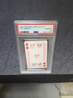 GEM MINT Pokemon: Pipipi ADV P/C 5 Of Hearts 1998 Vintage RARE Non-holo - PSA 10 - Image 4