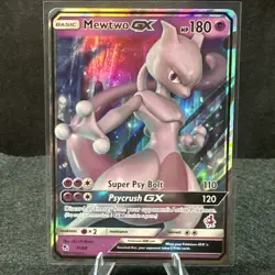 Mewtwo GX Holo Ultra Rare Card Hidden Fates 31/68 Pokemon TCG NM - Image 1