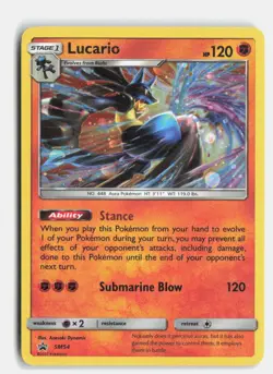 Lucario - SM54 Sun & Moon Promo Holo Promo Pokemon LP (Cosmos Holo) - Image 1