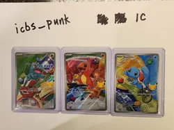 Pokemon First Partner Illustration Collection Series 1 Kanto Gen 1 Starters Set - Image 1