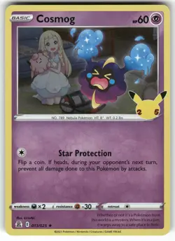 POKEMON COSMOG 013/025 RARE CELEBRATIONS HOLO NM - Image 1