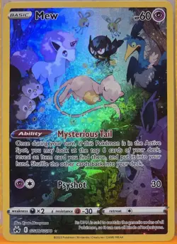 Pokemon Mew GG10/GG70 Crown Zenith Galarian Gallery Ultra Rare Holo 60 HP - Image 1