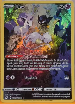 Pokemon Mew GG10/GG70 Crown Zenith Galarian Gallery Ultra Rare Holo 60 HP - Image 2