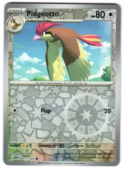 Pidgeotto 017/165 Reverse Holo SV: Scarlet & Violet 151 Pokemon TCG - Image 1
