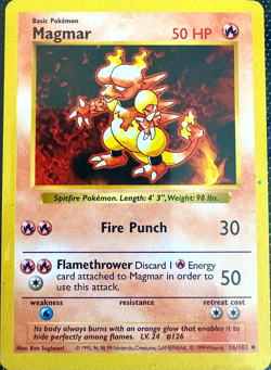 Pokemon TCG *1999 Base Set Shadowless Magmar #36/102* - Image 1