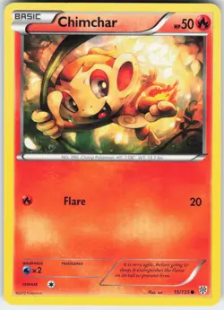 Chimchar 15/135 Common Plasma Storm Pokemon Lightly Played - Image 1