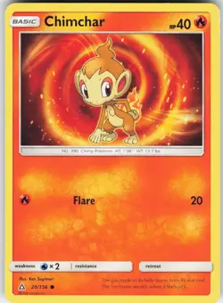 Chimchar 20/156 Common Ultra Prism Pokemon Lightly Played - Image 1