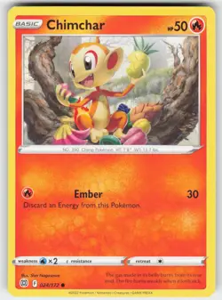 Chimchar 024/172 Common Brilliant Stars Pokemon Near Mint - Image 1