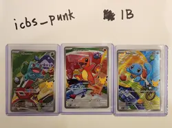 Pokemon First Partner Illustration Collection Series 1 Kanto Gen 1 Starters Set - Image 1
