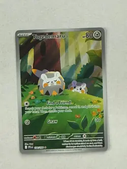 Togedemaru 104/094 Illustration Rare Phantasmal Flames Pokemon Near Mint - Image 1