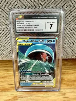 Pokemon Magikarp & Wailord GX SM166 Black Star Promo CGC 7 English Standard Size - Image 1