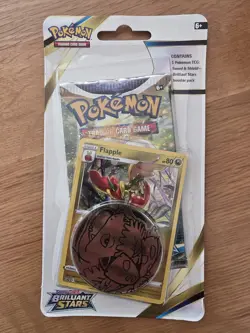 Pokemon TCG Brilliant Stars Flapple Checklane Blister Booster Pack Sealed - Image 1