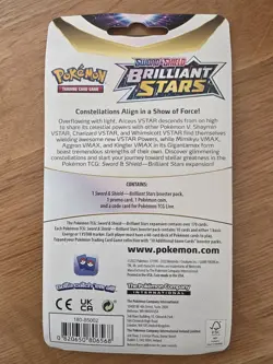Pokemon TCG Brilliant Stars Flapple Checklane Blister Booster Pack Sealed - Image 2