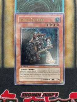 Yugioh Bone Crusher CRMS-EN083 Ultimate Rare 1st Ed LP - Image 1
