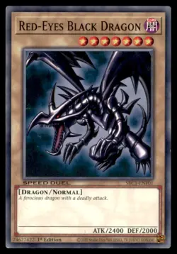 Yu Gi Oh! Red Eyes Black Dragon SBC1 ENF01 Speed Duel 1st Edition Regular - Image 1