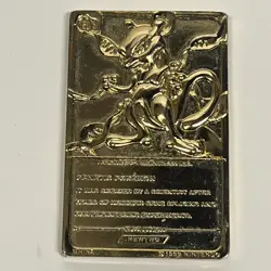 Pokemon 23K Gold Plated Mewtwo Trading Card 1999 Burger King Limited Edition - Image 2