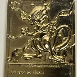 Pokemon 23K Gold Plated Mewtwo Trading Card 1999 Burger King Limited Edition - Image 4