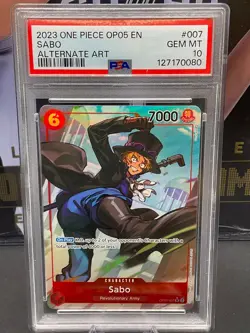 2023 One Piece EN OP05-007 Sabo Alternate Art PSA 10 GEM MINT One Piece - Image 1