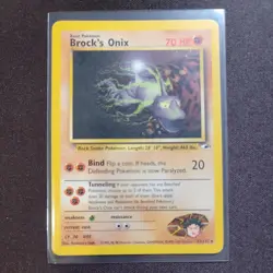 Vintage Non Holographic WOTC Pokemon Card - Brock’s Onix 21/132 Gym Heroes A - Image 1