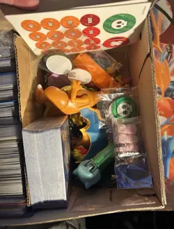 Massive Lot Of 400+ Pokemon Cards Bakugan Cards With Figures In Box Shown - Image 4
