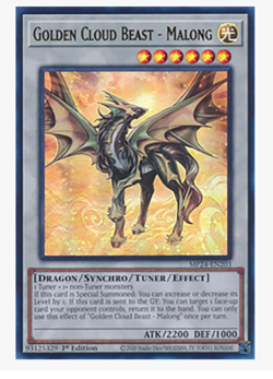 Golden Cloud Beast - Malong - MP24-EN203 - Ultra Rare YuGiOh - Image 1