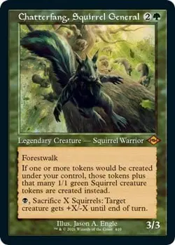 MTG CHATTERFANG, SQUIRREL GENERAL RETRO FRAME Modern Horizons 2 NM - Image 1