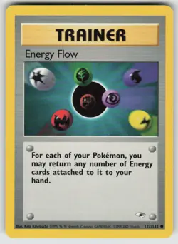 Energy Flow 122/132 Common Gym Heroes Pokemon Unlimited Moderately Played - Image 1