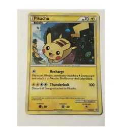 Pikachu HGSS03 Black Star Promo Holo Basic Pokemon Card HP70 Pokemon TCG English - Image 1