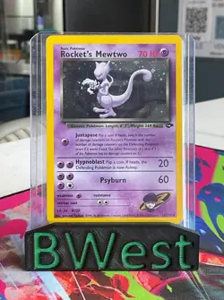 Rockets Mewtwo MP Holo Gym Challenge G2 Pokemon TCG Card 1998 - Image 1