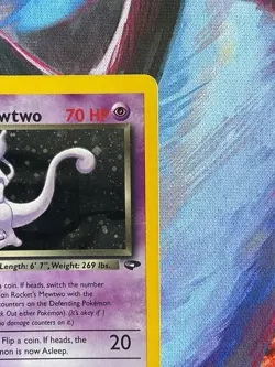 Rockets Mewtwo MP Holo Gym Challenge G2 Pokemon TCG Card 1998 - Image 4
