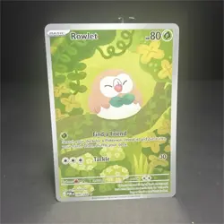 Rowlet Holo 80 HP Illustration Rare Perfect order 090/088 Basic - Image 1