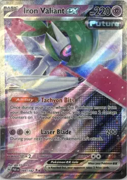 Iron Valiant ex 089/182 HOLO Double Rare Paradox Rift Pokemon Near Mint - Image 1