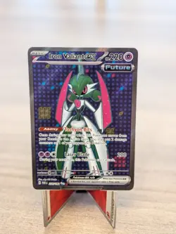 Pokemon TCG Iron Valiant ex 225/182 SV04 Paradox Rift Ultra Rare Holo 220HP - Image 1