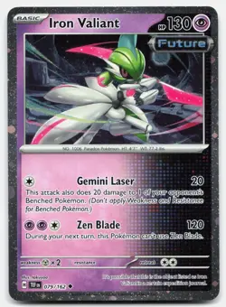 Iron Valiant 079/162 Uncommon Temporal Forces Pokemon Cosmos Holo Near Mint - Image 1